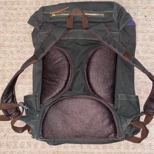 United By Blue Canvas Backpack/Rucksack Flap Top Leather Strap Approx 30-40L